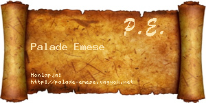 Palade Emese névjegykártya